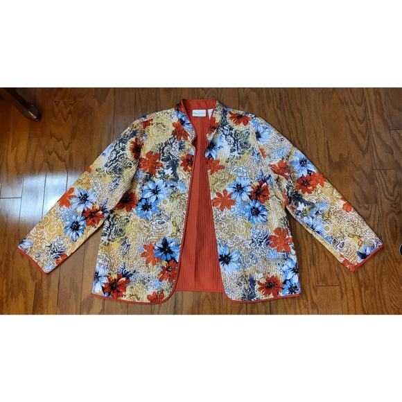Alfred Dunner (Size 16) Floral Reversible Multicolor Jacket - Picture 1 of 11
